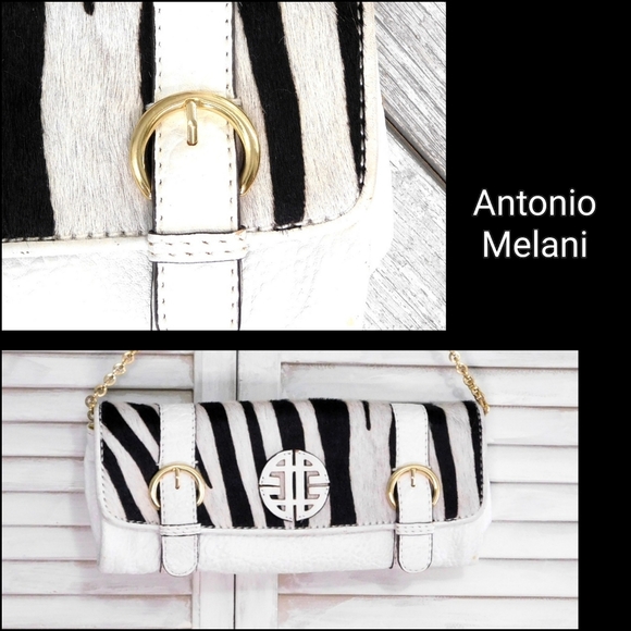 ANTONIO MELANI Handbags - NEW-ANTONIO MELANI HAIR CALF LEATHER SHOULDER BAG